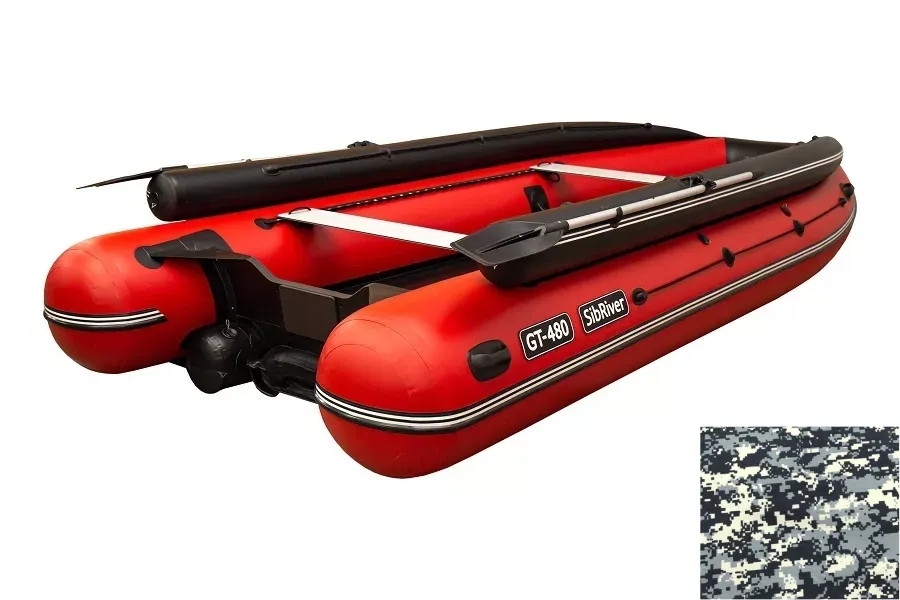 Лодка ПВХ SibRiver (Сибривер) GT - 520 Jet (фальшборт) КМФ (Cifra)