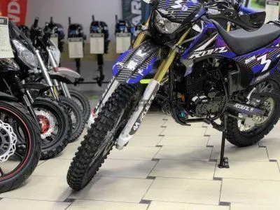 Мотоцикл кроссовый / эндуро ROLIZ (Ролиз) SPORT - 003 RRC (ZS172FMM-5 Big Bore) синий/чёрный с ПТС