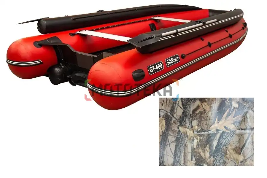 Лодка ПВХ SibRiver (Сибривер) GT - 480 Jet (фальшборт) камуфляж (лес)