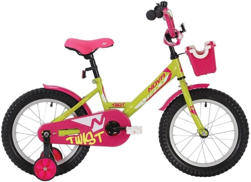 Детский велосипед Novatrack (Новатрак) Twist 12" с корзинкой (2020)